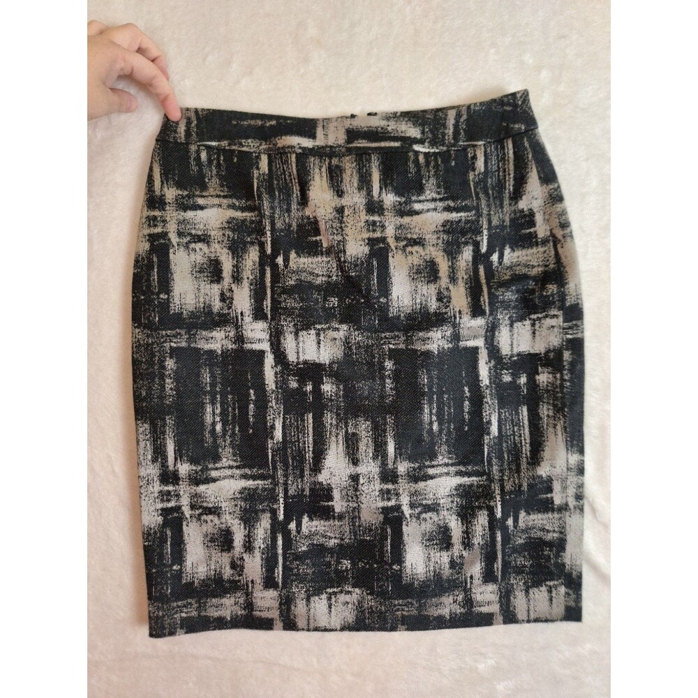 Talbots Womens Pencil Skirt Size 2P Black Metallic NWT Wool Blend MSRP $119